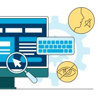 Icons showing web accessibility