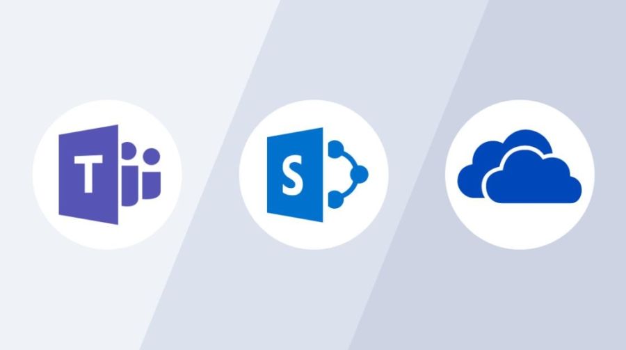 Logos for Teams SharePoint and OneDrive