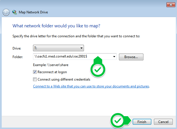 How to map a departmental file share to your computer  Information 