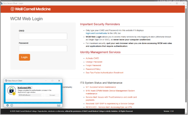 new VPN login