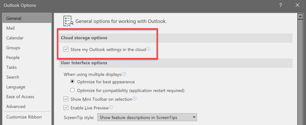 save your Outlook signature to the cloud