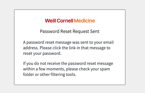 reset secure email password