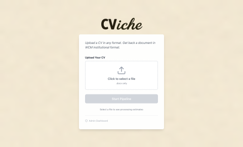 CViche upload page